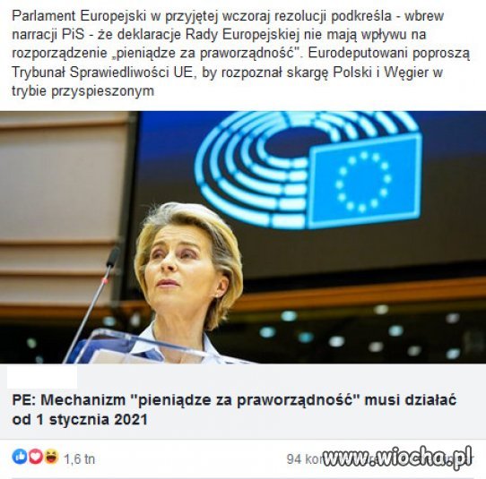 PE: Mechanizm „pieniądze za praworządność”