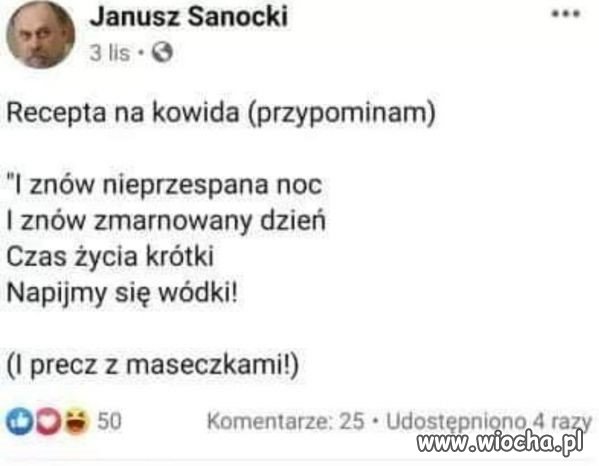 Były poseł Janusz Sanocki zmarł na COVID-19