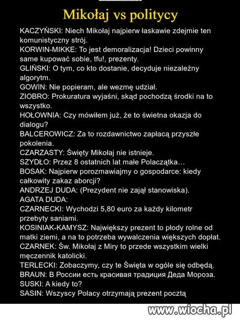 Mikołaj vs politycy...