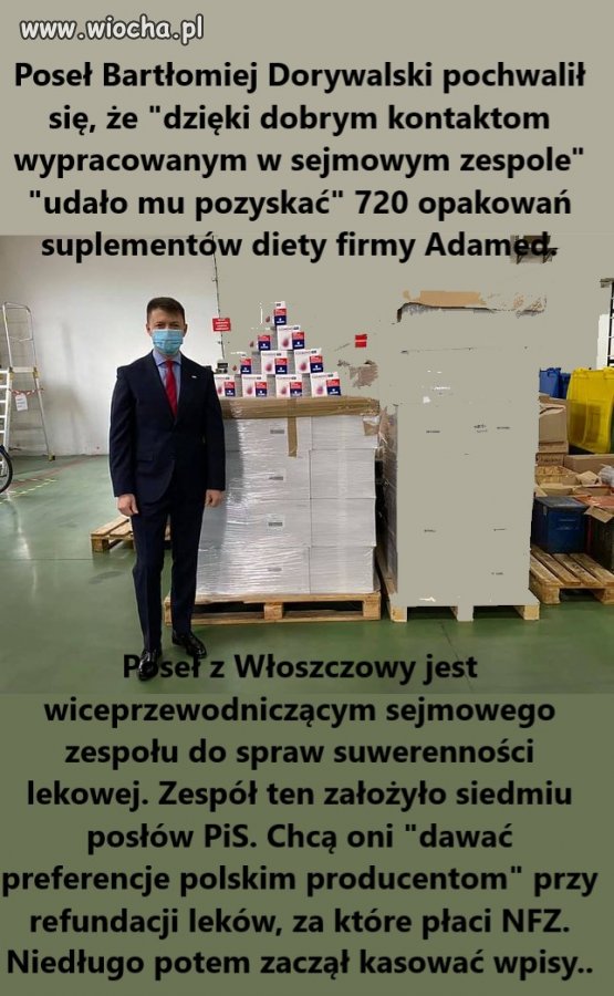 Jak poseł Pis 'chodami' w Adamedzie się chwalił