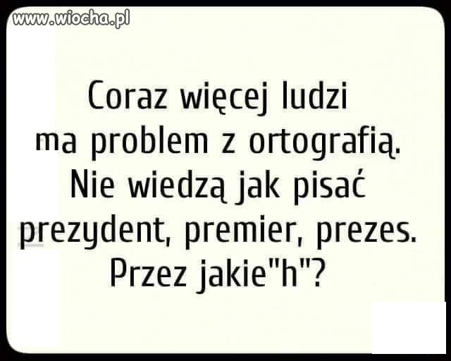 Problemy z ortografią