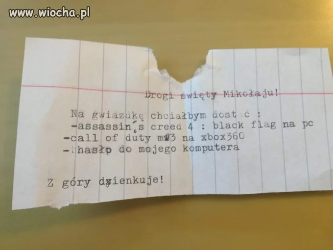 Drogi Mikołaju 