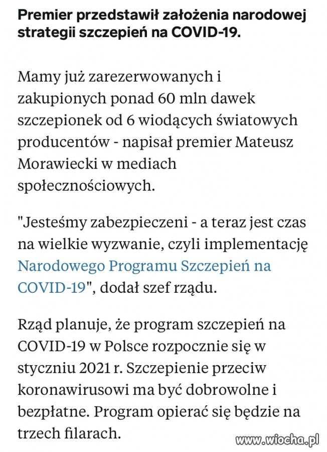 Styczeń 2021 -Wielki eksperyment medyczny 