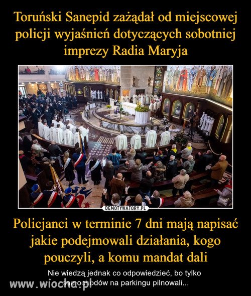 Toruński sanepid zażądał od miejscowej policji