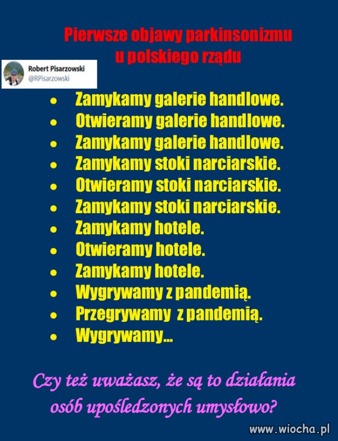 Pierwsze objawy parkinsonizmu   