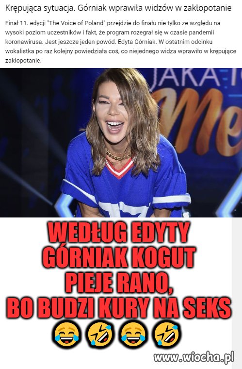 Kogut Edytkę budzi 