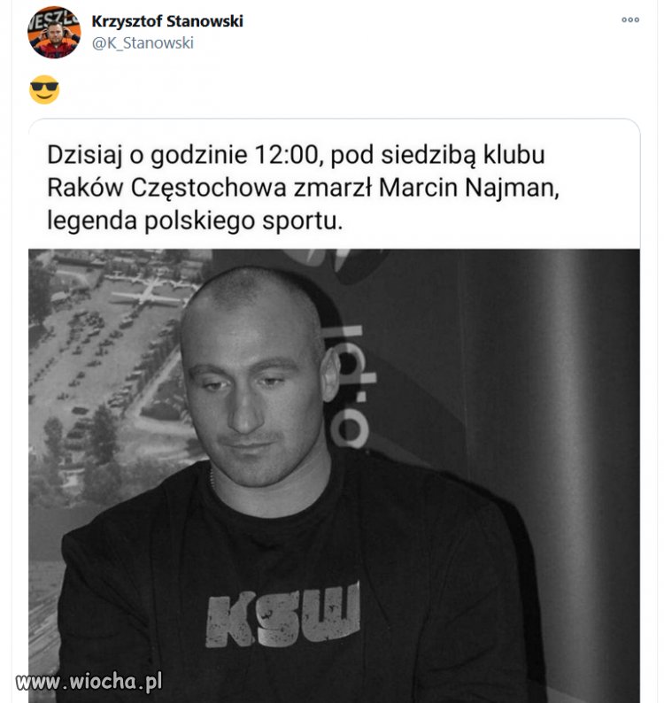 Zmarzł. Za lekko się ubrał. 