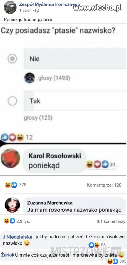 Czy posiadasz ptasie nazwisko?