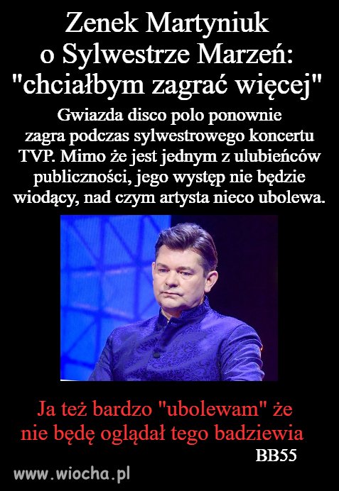 Bardzo ubolewam 