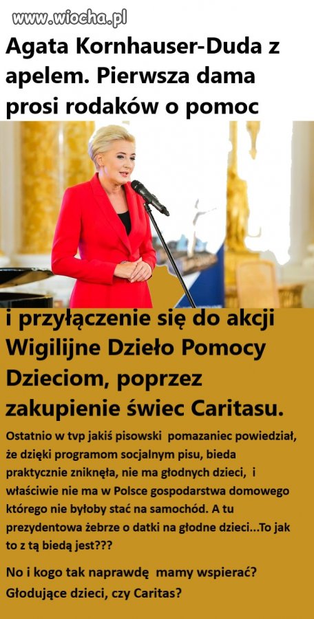 Agata Kornhauser-Duda z apelem. Pierwsza dama prosi 