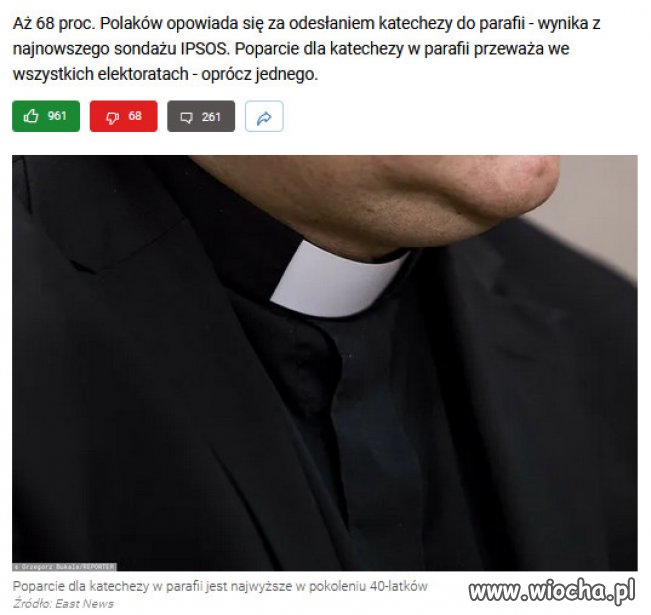 Nie dla religii w szkole. Dobitny sondaż...
