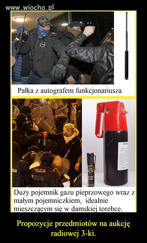 Propozycje przedmiotów na aukcję radiowej Trójki 