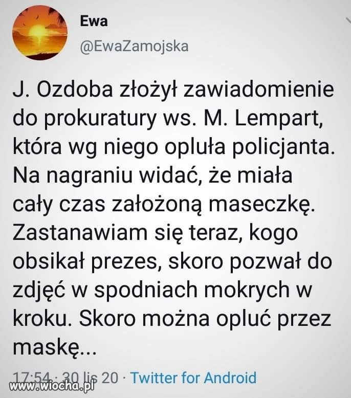 Kogo obsikał prezes.