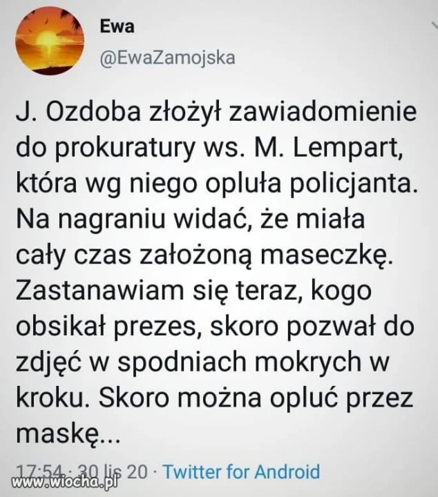 Kogo obsikał prezes.