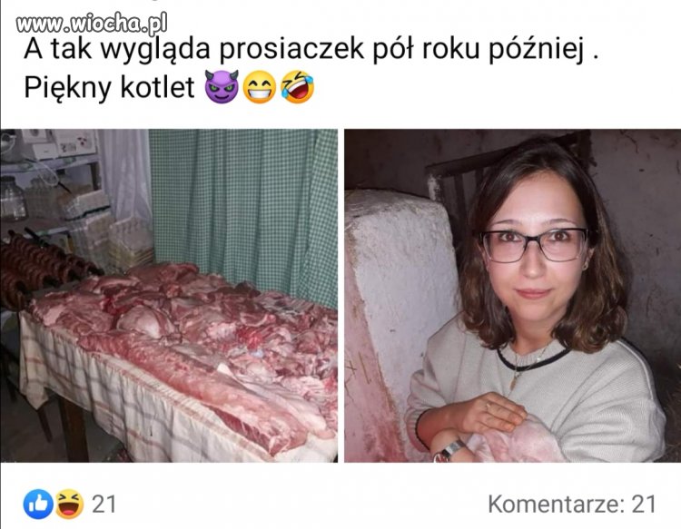 Nie ma to jak selfi że schabowym 