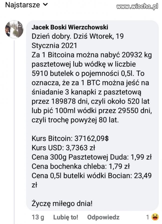Pasztet, wódka, Bitcoin