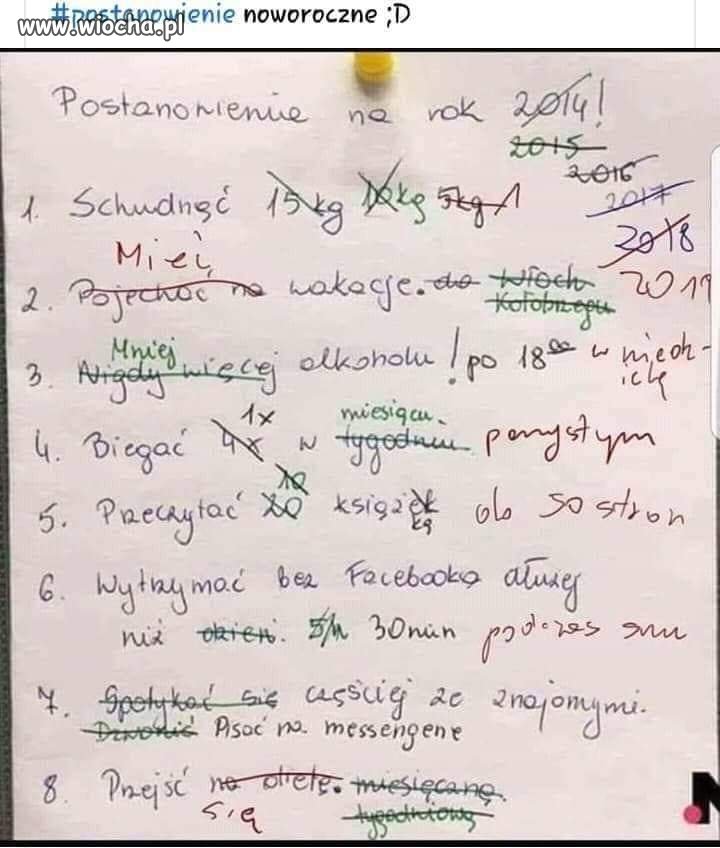 Postanowienia noworoczne