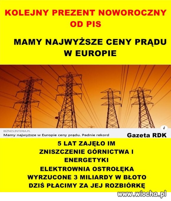 W POLSCE NAJWYŻSZE CENY PRĄDU W EUROPIE 