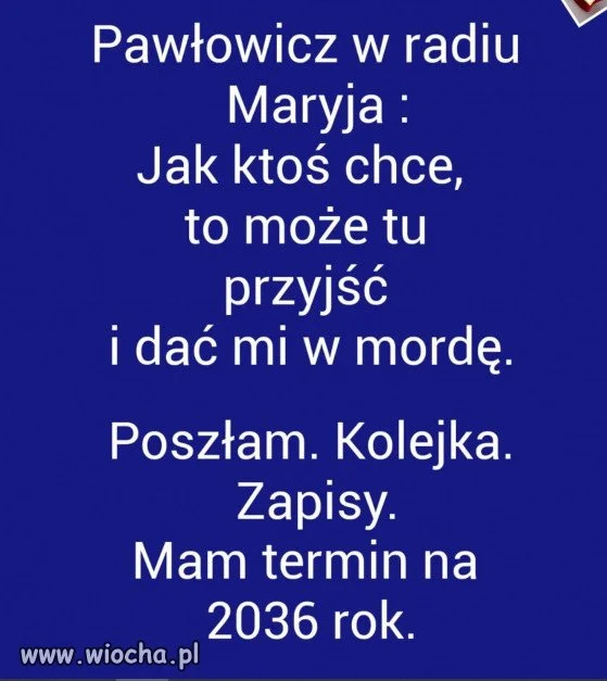 Kolejka do Pawłowicz...
