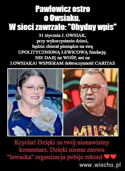 Krista !  Dzięki za jad któryś wylała z siebie 