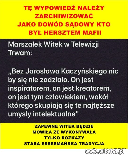 Kaczyński jest inspiratorem, on jest kreatorem