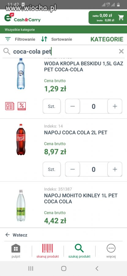 Hurtowa cena coca coli!!!