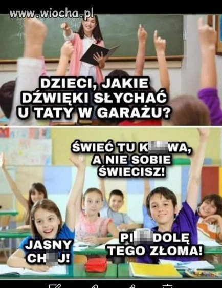 W garażu taty