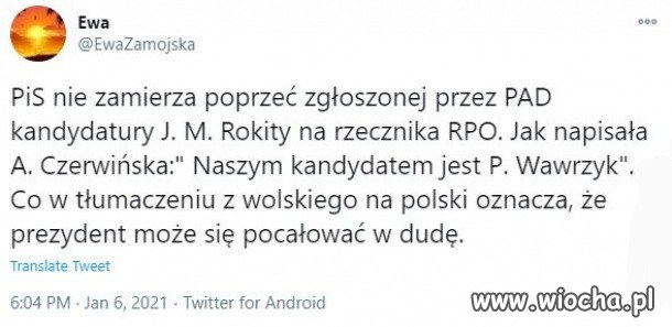 Co ma do powiedzenia w tym kraju PAD? ZERO!