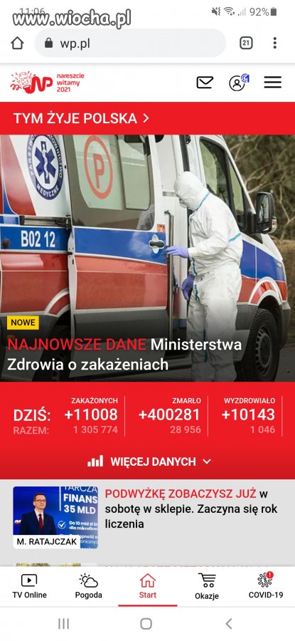 400 tyś zmarło