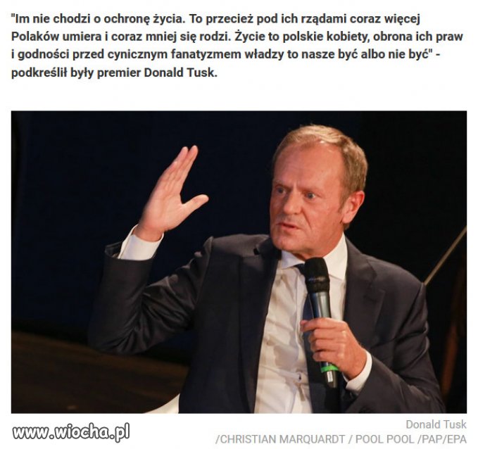 Tusk: Obrona praw kobiet