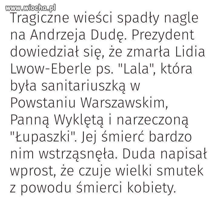 Rozumiem szacunek do ludzi z powstania warszawskie