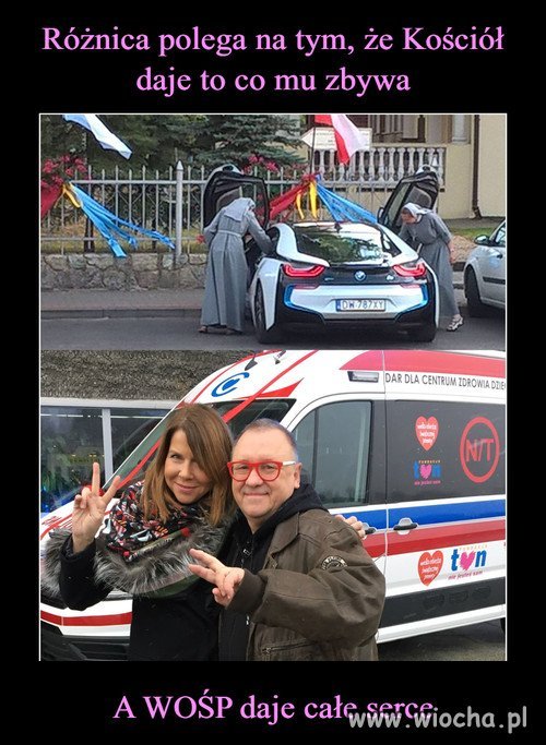Różnica między kościołem a WOŚP 