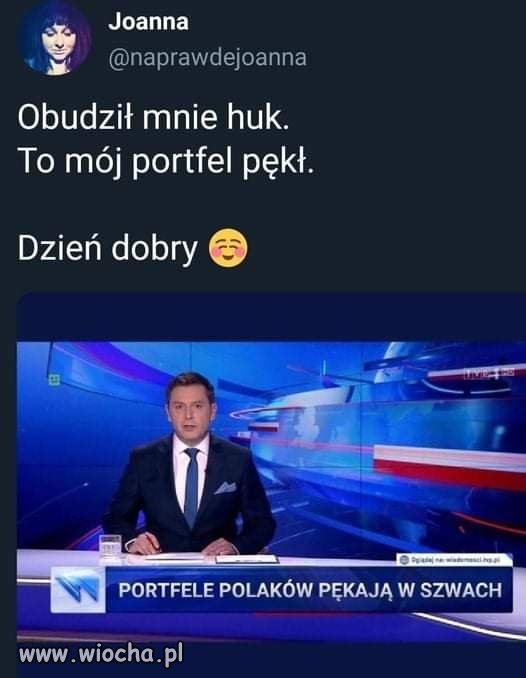 Pękł. Ze śmiechu. 