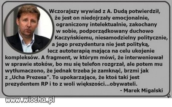 Ocena rezydenta Kaczynskiego...po wywiadzie.