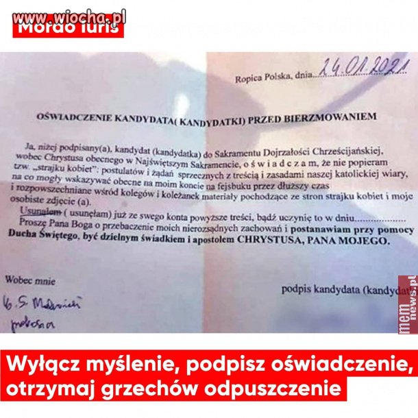 Bezczelnosć kleru osiąga szczyty