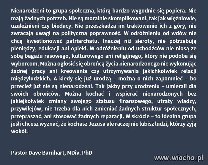 Bo liczy się tylko ŻYCIE OD POCZĘCIA DO NARODZIN.