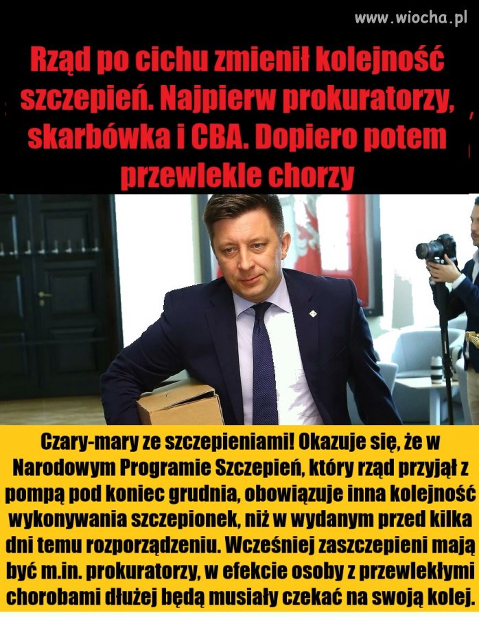 Rząd po cichu zmienił kolejność szczepień