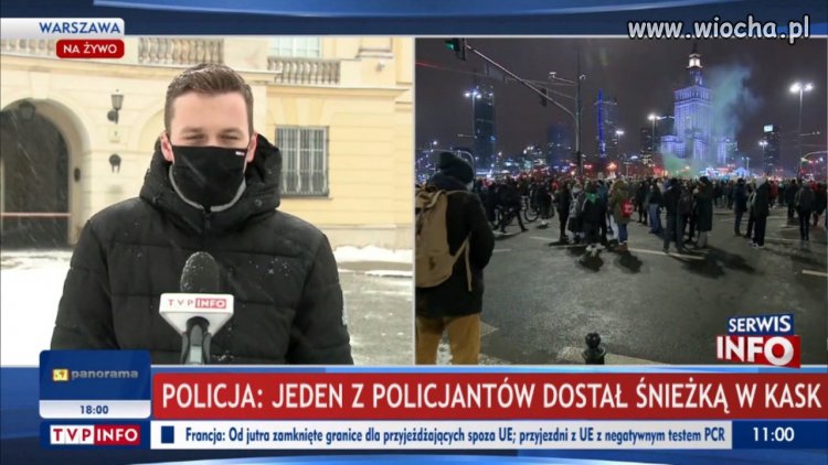Czy bandyta który obrzucił biednego policjanta śniegiem