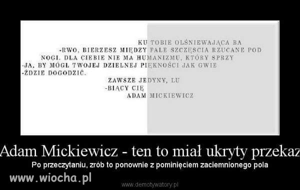 Mickiewicz jakiego nie znacie. 
