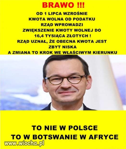 OD 1 LIPCA WZROŚNIE KWOTA WOLNA OD PODATKU