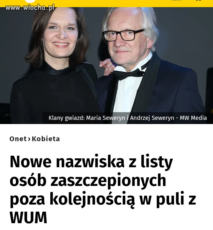 Kilka znanych osób sie poza kolejnością szczepi