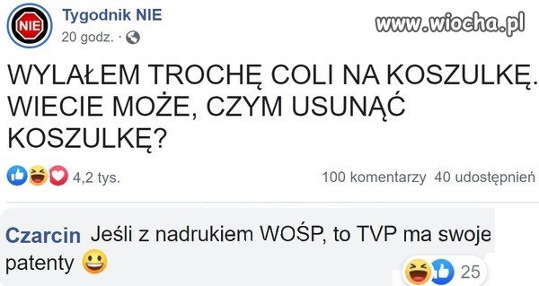 Plama z coli...