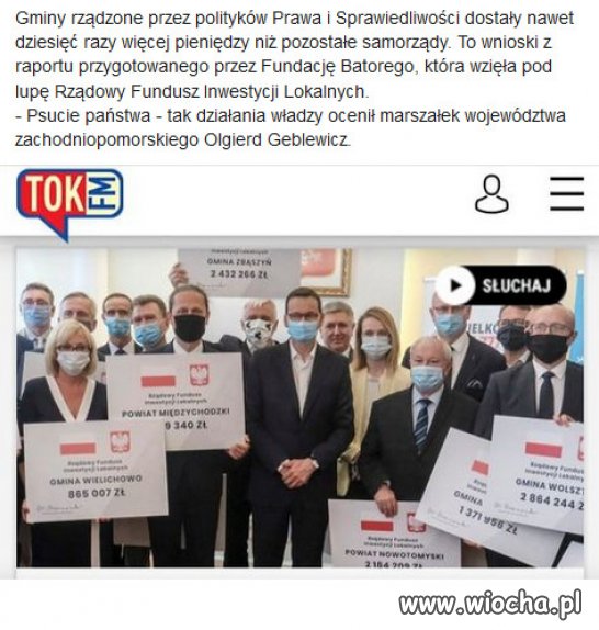 Nie jesteś z PiS, to nie dostaniesz dotacji.