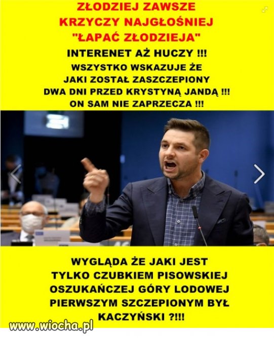 WSZYSTKO WSKAZUJE ŻE JAKI ZOSTAŁ ZASZCZEPIONY 