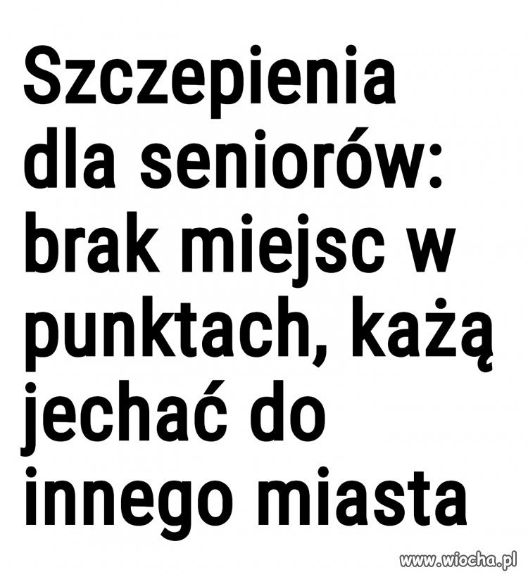 Seniorzy pytają czy będą organizowane