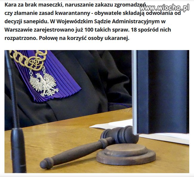 Sady nie popieraja bezprawia rzadow PiSu...