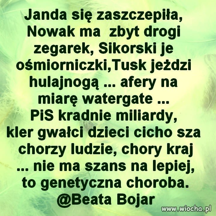 Chory kraj, chorzy ludzie, chore czasy ...