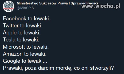 Lewaki budują, prawaki dewastują