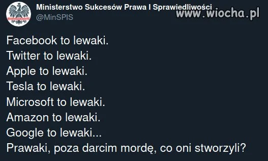 Lewaki budują, prawaki dewastują
