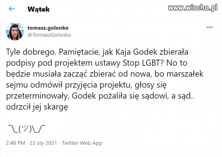Godek zostawiają na większe afery..